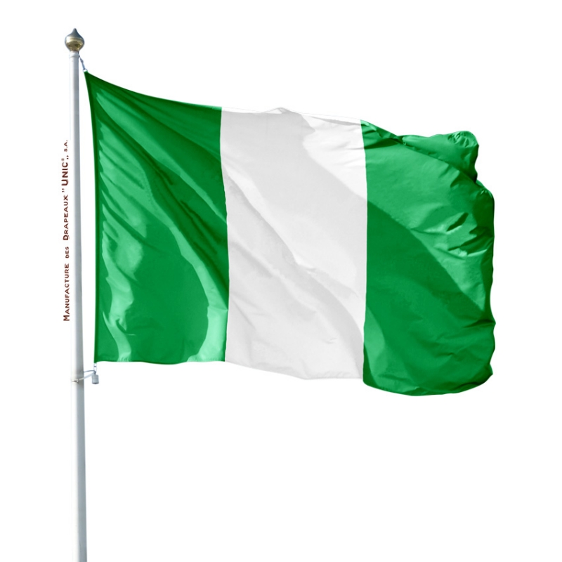 Drapeau Nigeria - tissu - 90 x 150cm - Décors du monde